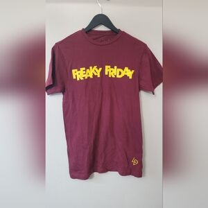 Mens small lil dicky freaky friday promo tee t-shirt burgundy